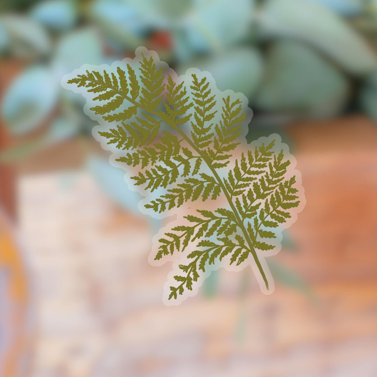 Transparent Fern Sticker
