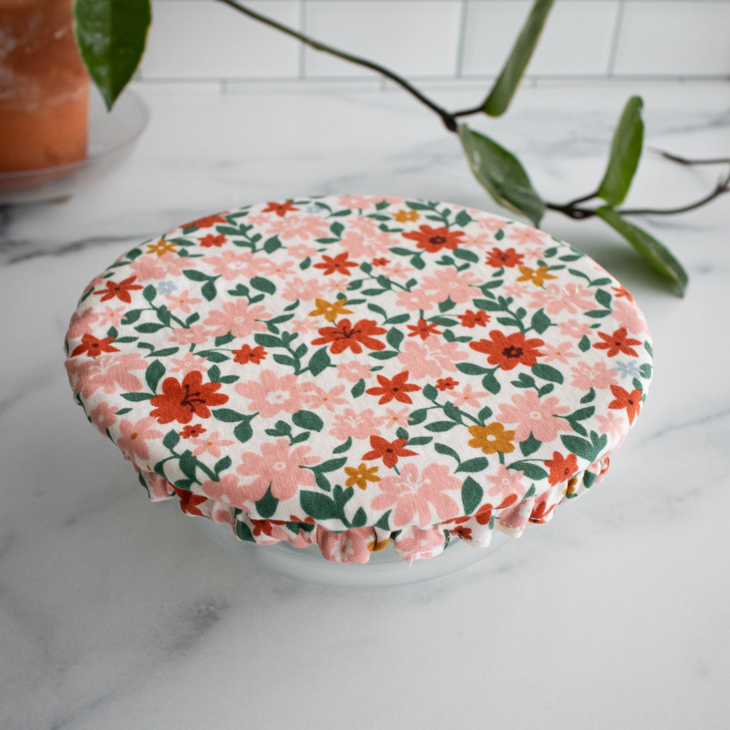 Bowl Cover - Pink Floral