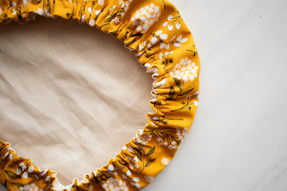Bowl Cover - Mustard Flowers