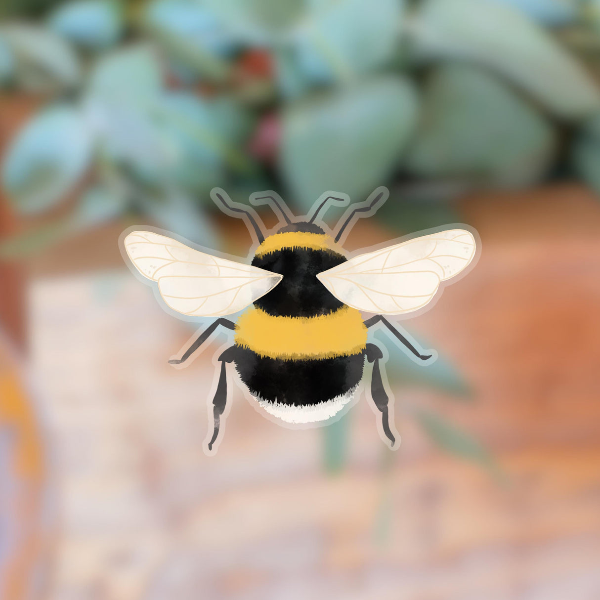Transparent Bee Sticker